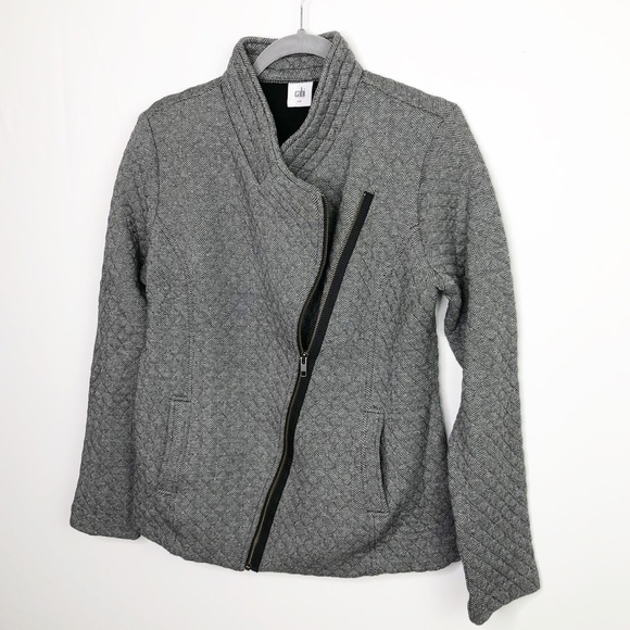 CABI herringbone quilted Moto jacket - Picture 10 of 12